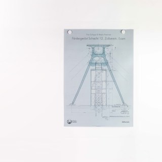 Zollverein DIN A1 Poster, lichtpaus-blau